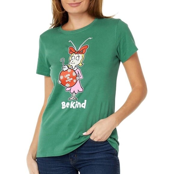 Life is Good Shirt Womens Medium Green Cindy-Lou Be Kind Grinch SS Crusher Tee - Picture 1 of 10